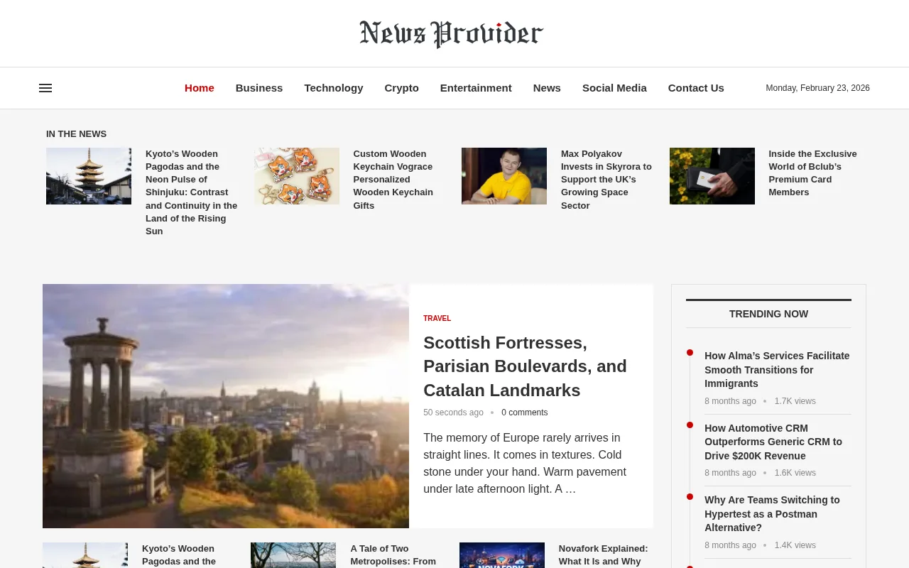 newsprovider.co.uk web sitesi ekran görüntüsü - Haber