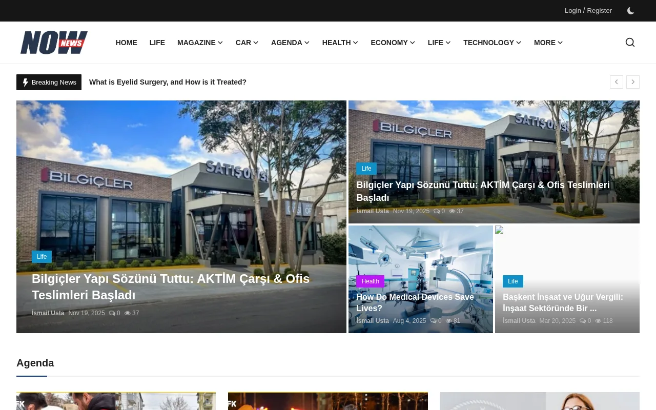 nownews.com.tr web sitesi ekran görüntüsü - Haber - DA 1