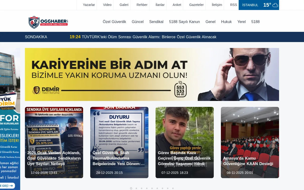 ogghaber.net web sitesi ekran görüntüsü - Haber - DA 16