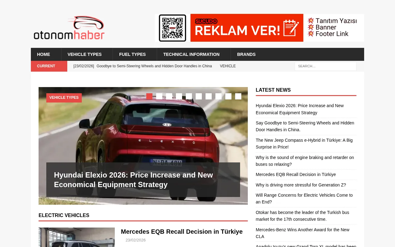 Otonom Haber web sitesi ekran görüntüsü - DA 19