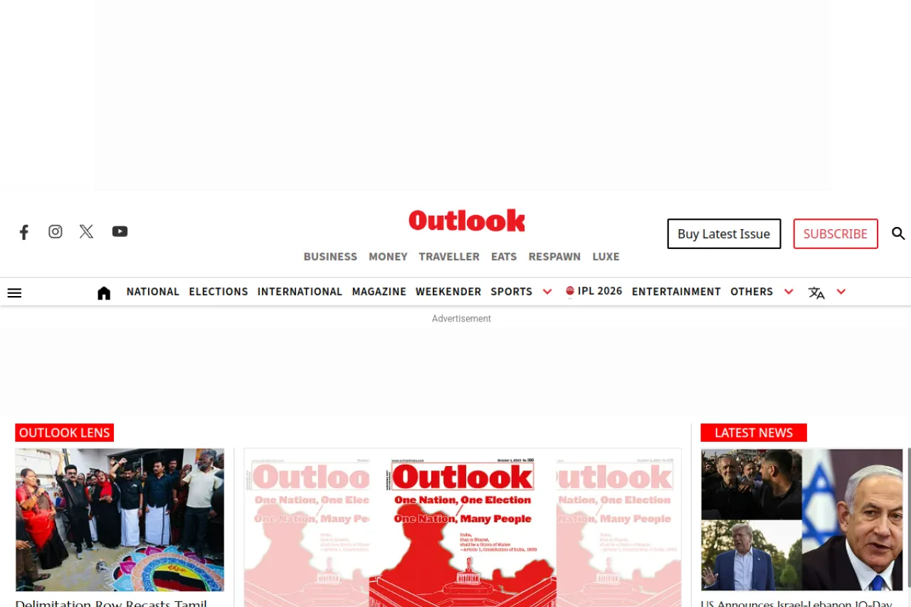 outlookindia.com web sitesi ekran görüntüsü - Teknoloji - DA 84