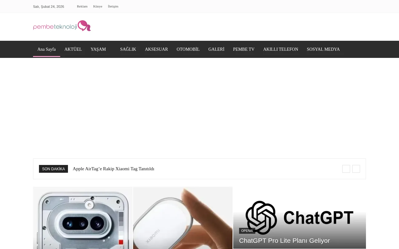 pembeteknoloji.com.tr web sitesi ekran görüntüsü - Teknoloji - DA 15