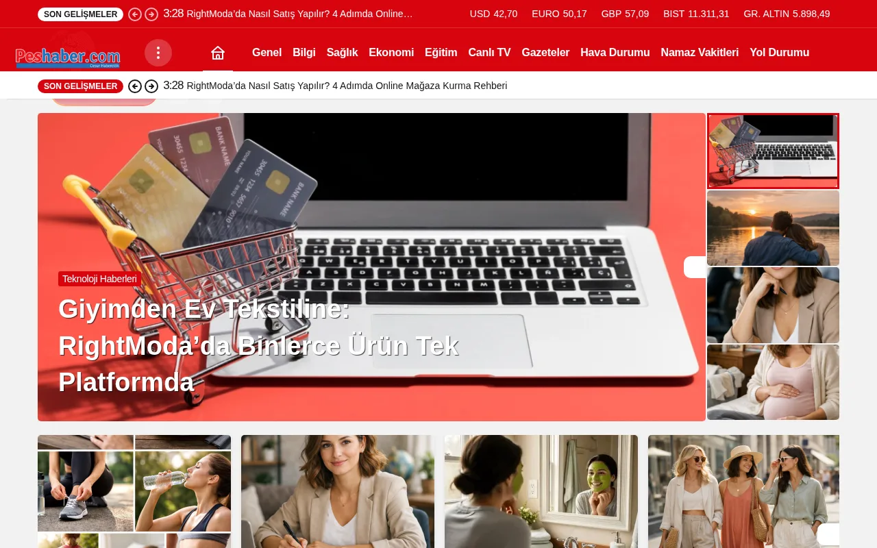 peshaber.com web sitesi ekran görüntüsü - Haber - DA 29