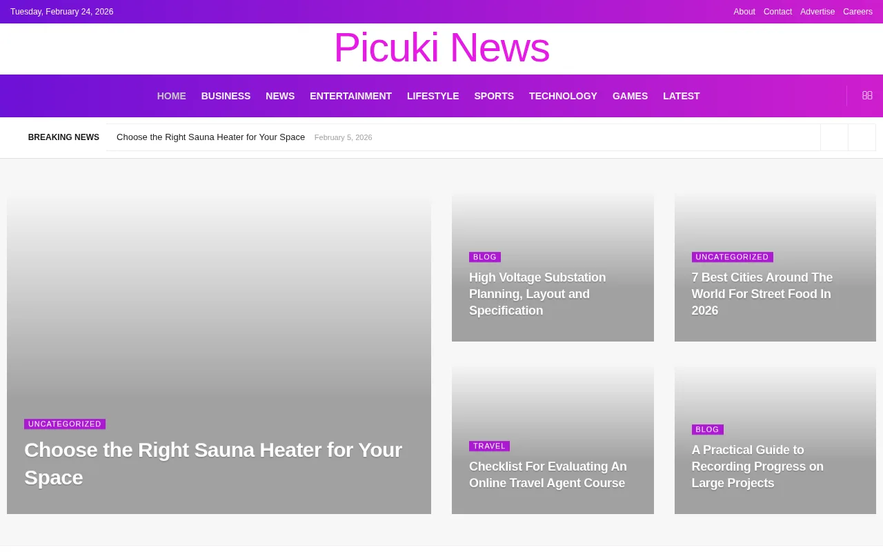 picukinews.com web sitesi ekran görüntüsü - Haber