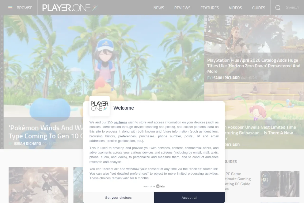 player.one web sitesi ekran görüntüsü - Teknoloji - DA 73