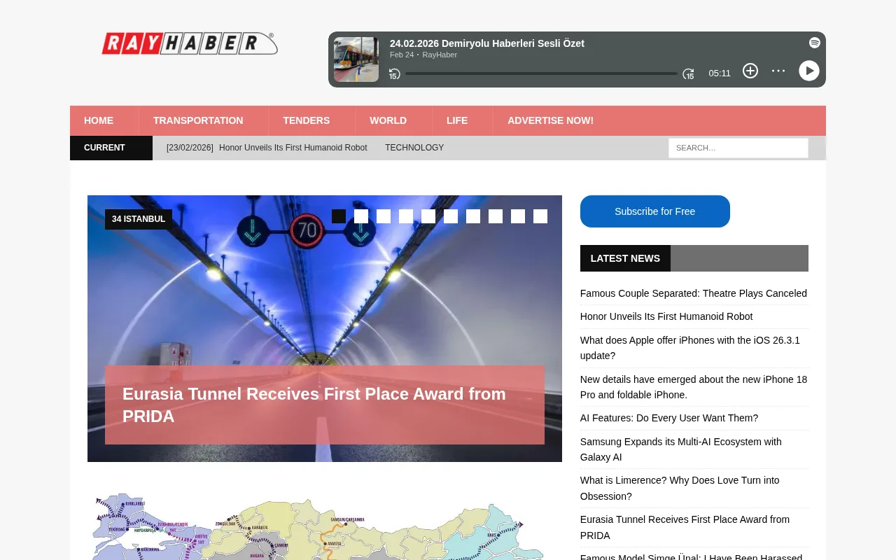 RayHaber web sitesi ekran görüntüsü - DA 52