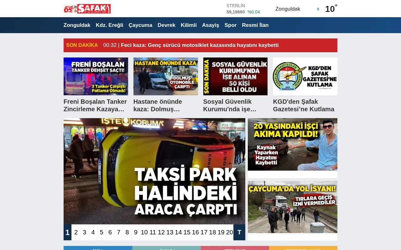 safakgazete.com web sitesi ekran görüntüsü - Haber - DA 27