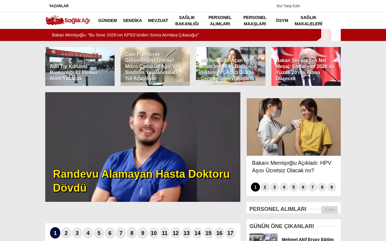 saglikagi.com web sitesi ekran görüntüsü - Sağlık - DA 20