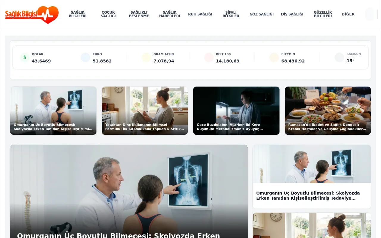 saglikbilgisi.gen.tr web sitesi ekran görüntüsü - Sağlık