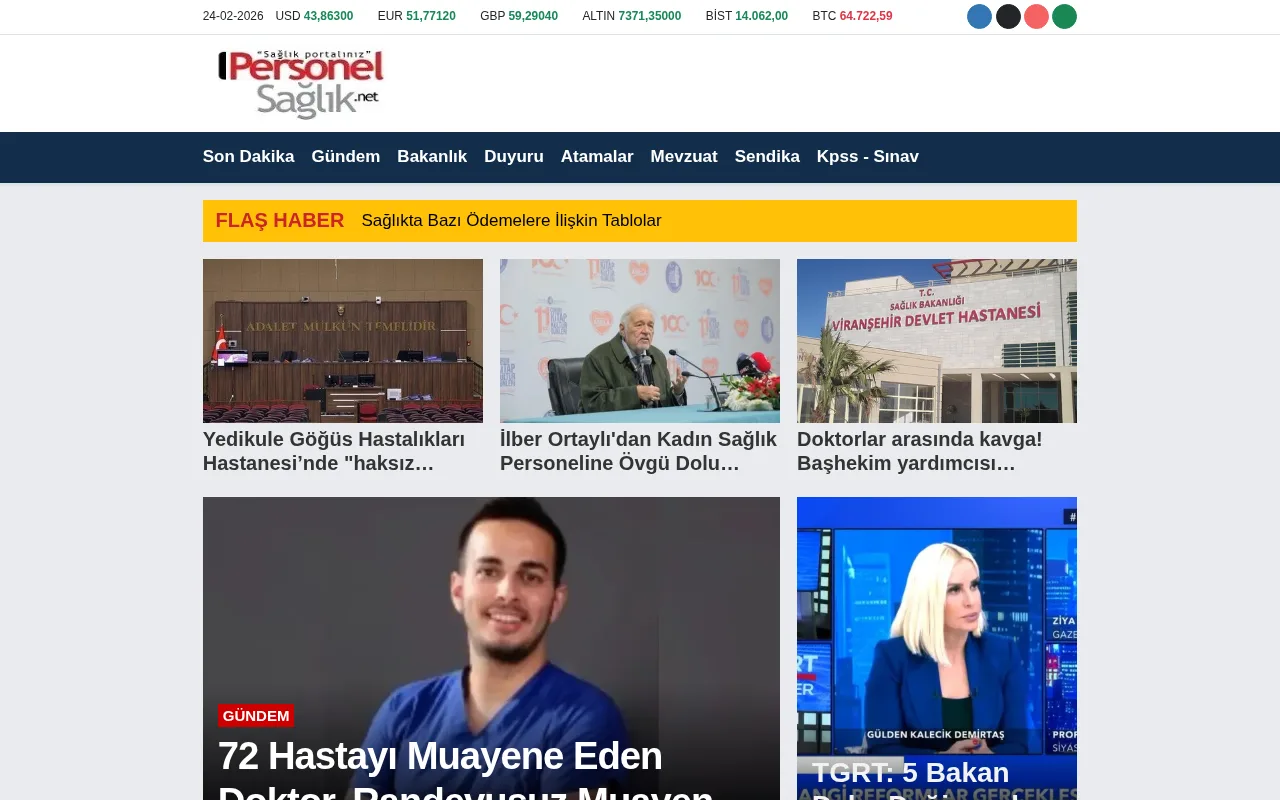 saglikpersoneli.com.tr web sitesi ekran görüntüsü - Sağlık - DA 18