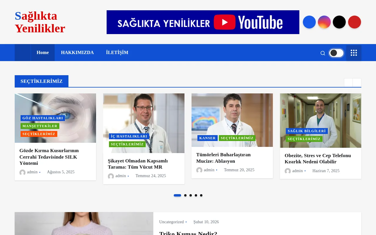 sagliktayenilikler.com web sitesi ekran görüntüsü - Sağlık - DA 13