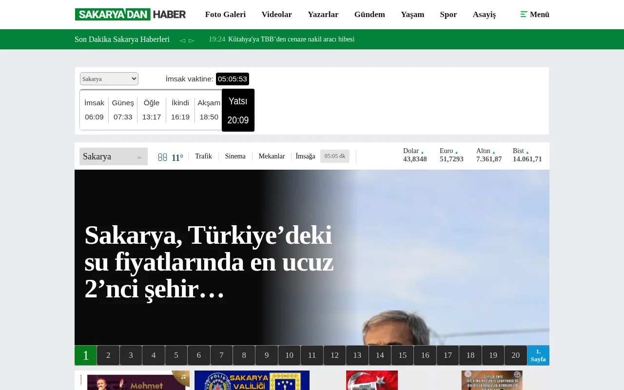 sakaryadanhaber.com web sitesi ekran görüntüsü - Haber - DA 27