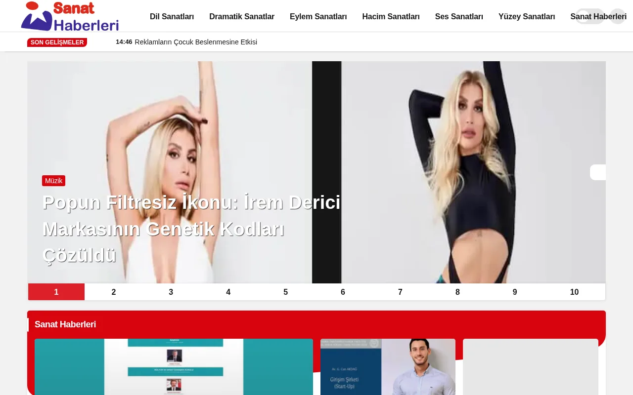 sanathaberleri.com web sitesi ekran görüntüsü - Haber - DA 13