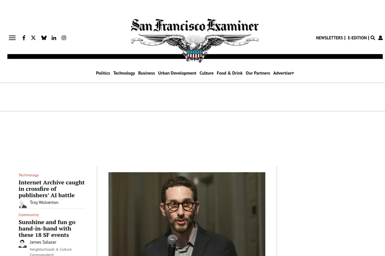 sfexaminer.com web sitesi ekran görüntüsü - Teknoloji - DA 80