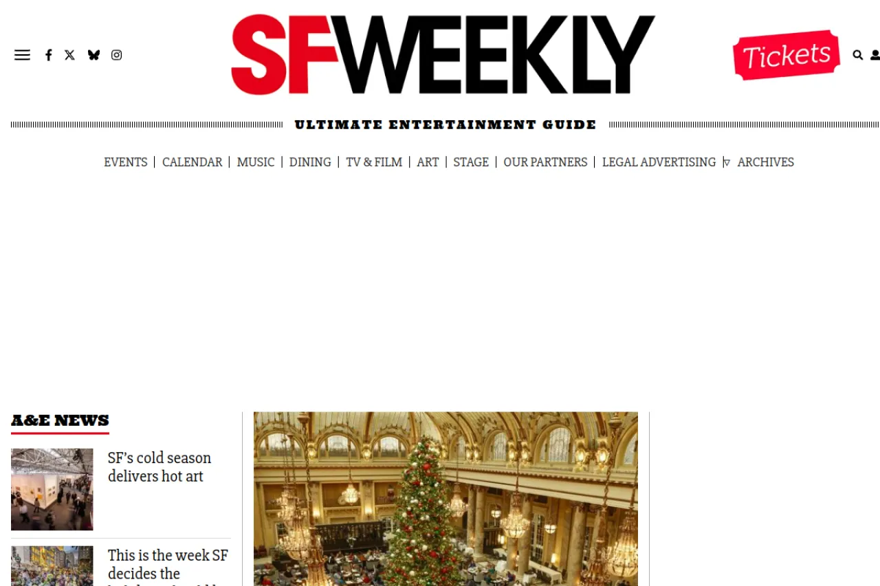 sfweekly.com web sitesi ekran görüntüsü - Teknoloji - DA 74