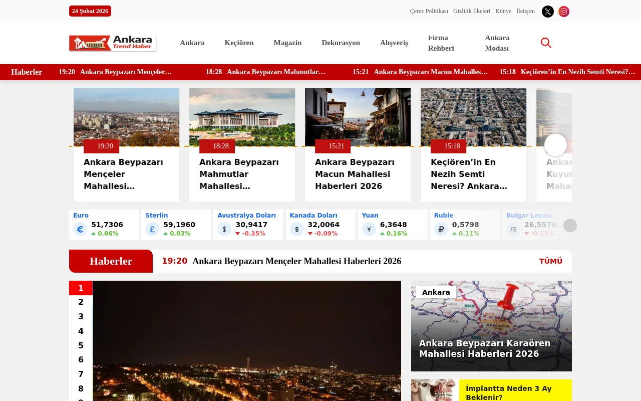 sondakikahabertv.com web sitesi ekran görüntüsü - Haber - DA 25