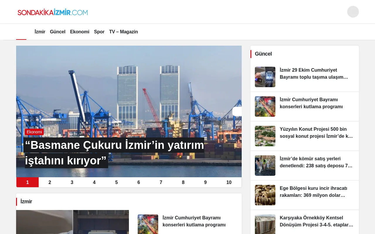 Sondakikaizmir.com web sitesi ekran görüntüsü - DA 55