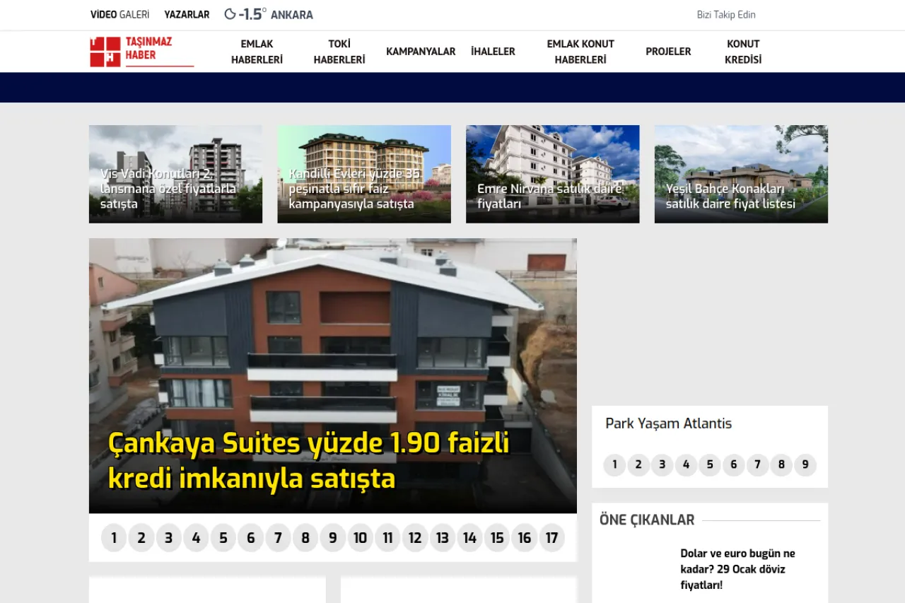 tasinmazhaber.com web sitesi ekran görüntüsü - Haber