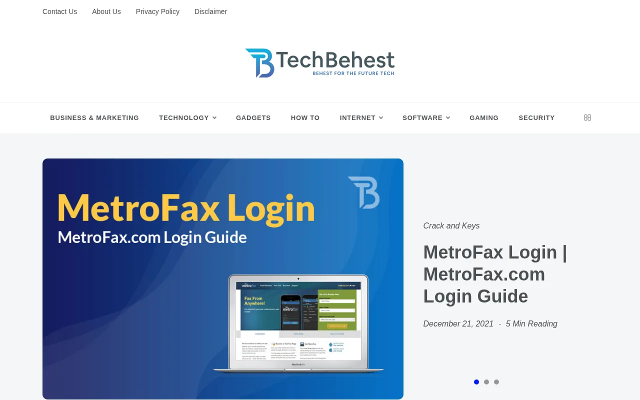 techbehest.com web sitesi ekran görüntüsü - Teknoloji