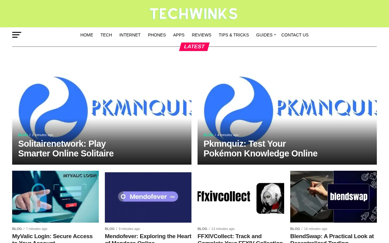 techwinks.com.in web sitesi ekran görüntüsü - Teknoloji