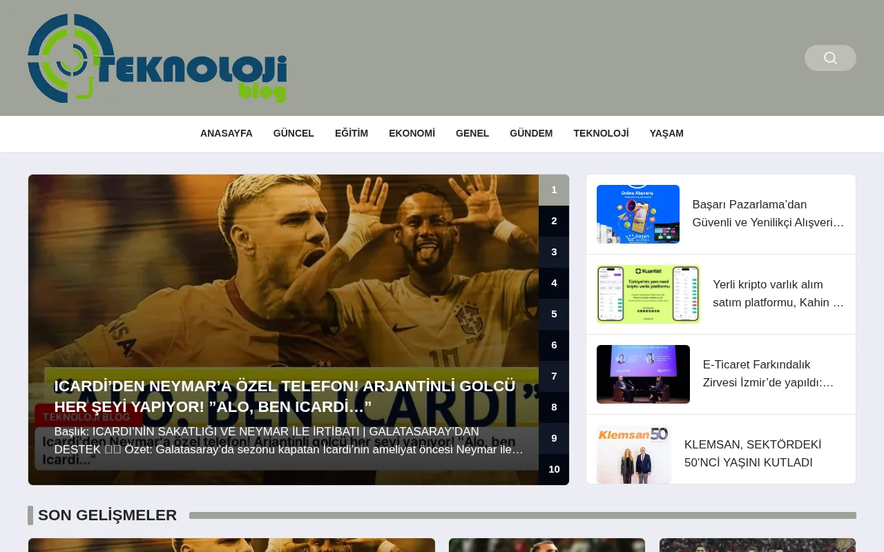 teknolojiblog.com web sitesi ekran görüntüsü - Teknoloji - DA 30