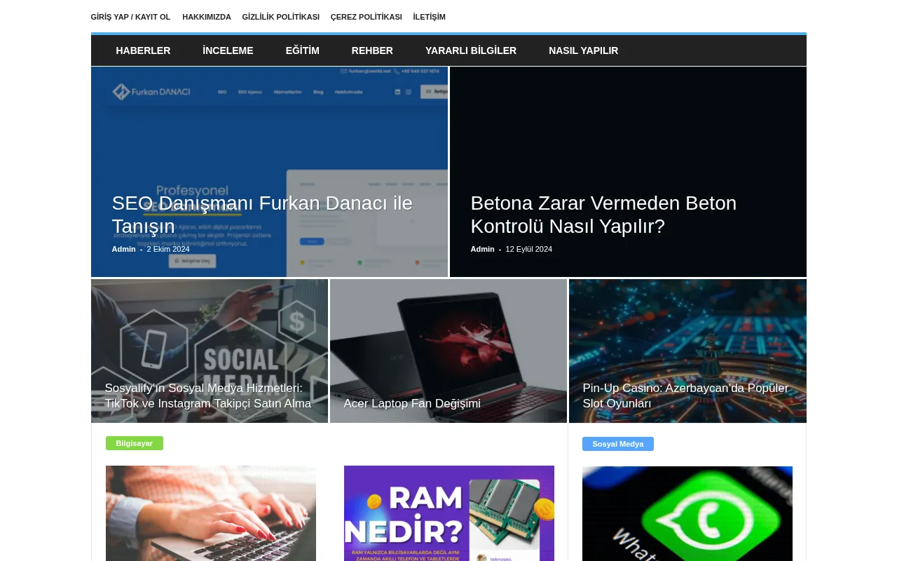 teknoseo.com web sitesi ekran görüntüsü