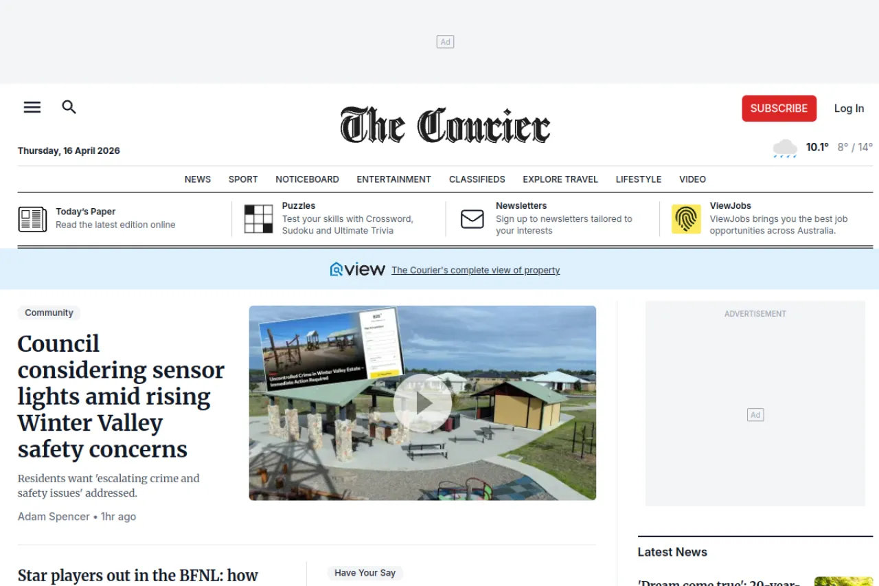 thecourier.com.au web sitesi ekran görüntüsü - Teknoloji - DA 70