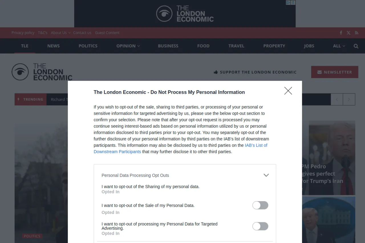thelondoneconomic.com web sitesi ekran görüntüsü - Teknoloji - DA 71