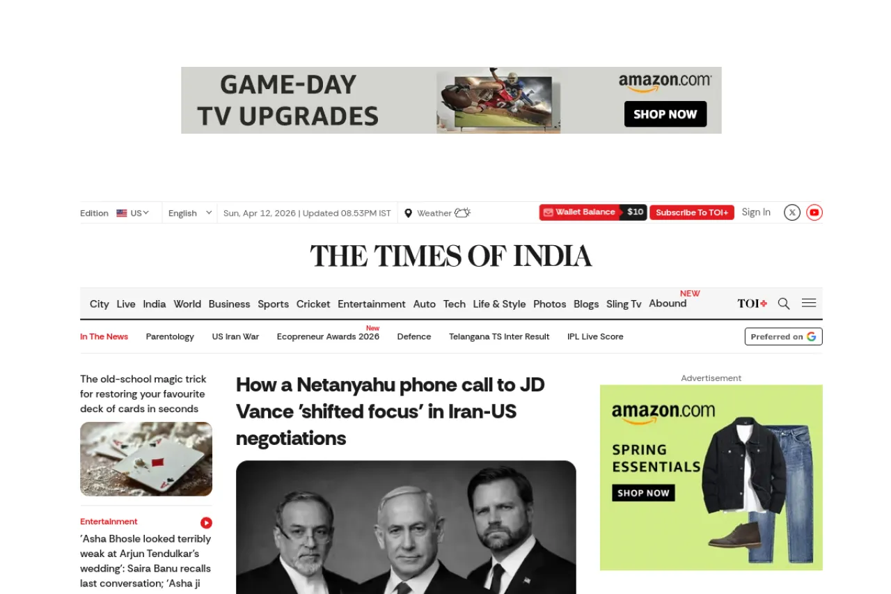 timesofindia.indiatimes.com web sitesi ekran görüntüsü - Teknoloji - DA 93