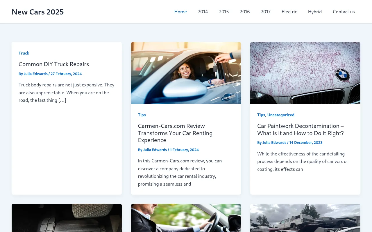 topcarsmodels.com web sitesi ekran görüntüsü - Otomotiv