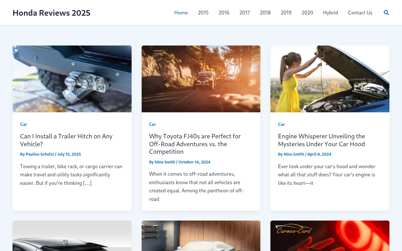 tophondacars.com web sitesi ekran görüntüsü - Otomotiv