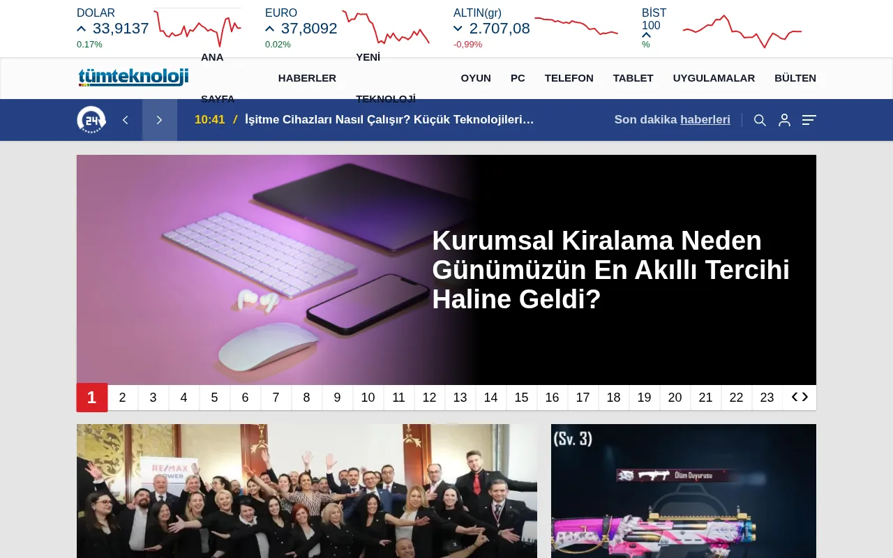 tumteknoloji.com web sitesi ekran görüntüsü - Teknoloji - DA 38