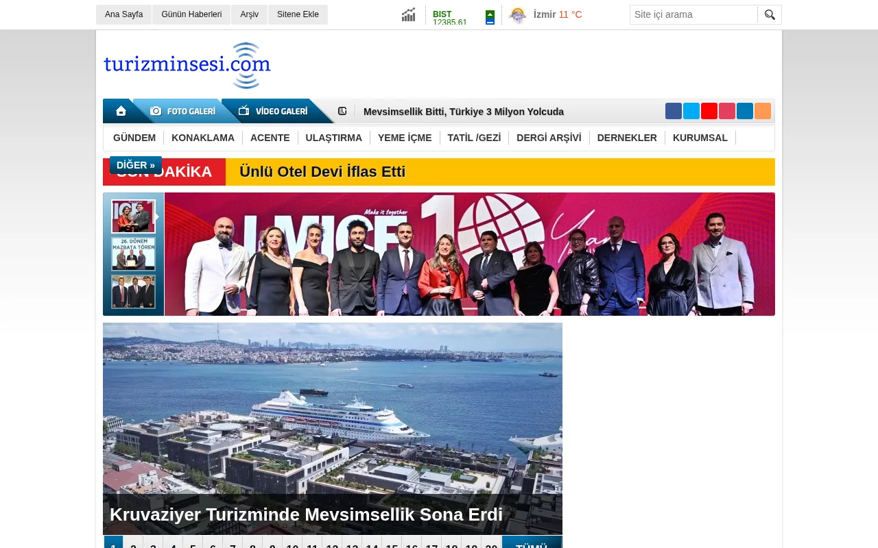 turizminsesi.com web sitesi ekran görüntüsü - Seyahat - DA 33