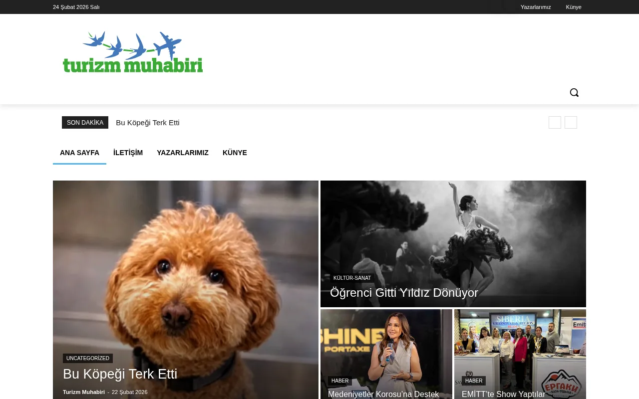 turizmmuhabiri.com web sitesi ekran görüntüsü - Seyahat - DA 7