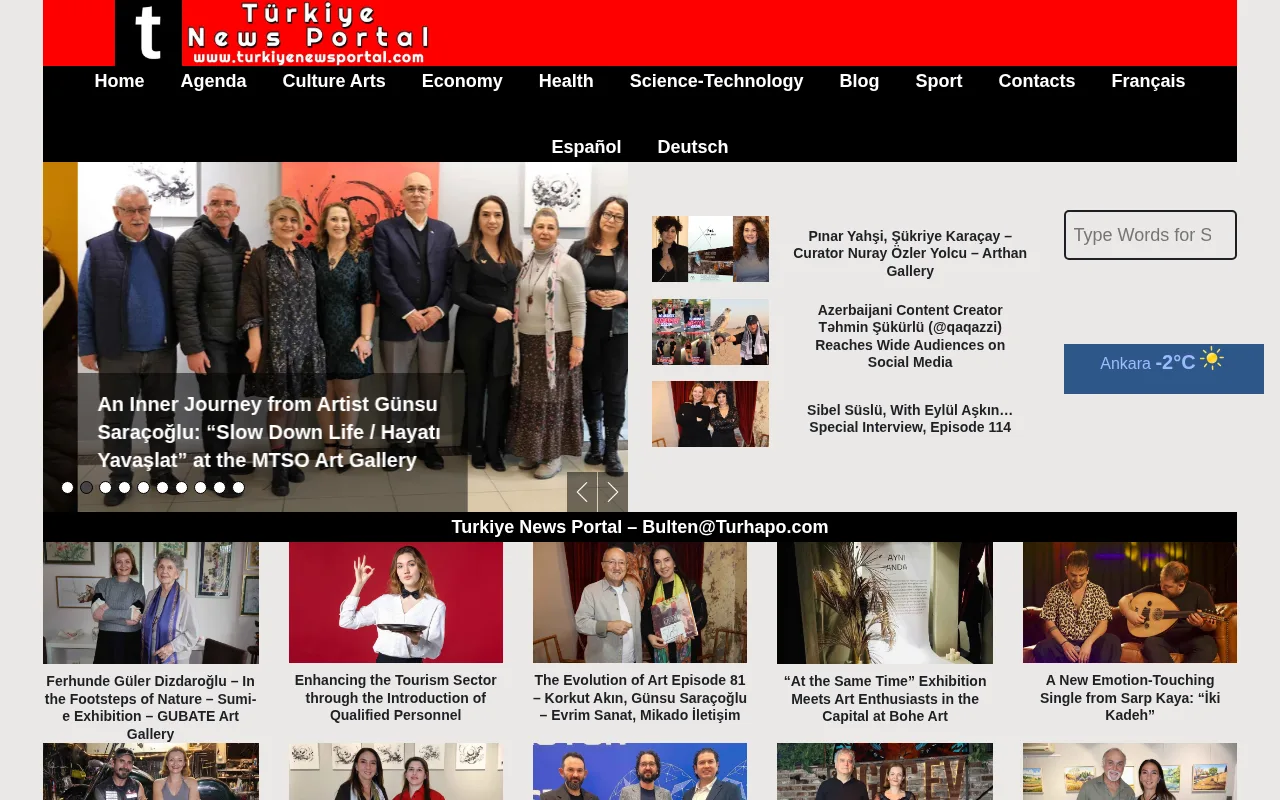 turkiyenewsportal.com web sitesi ekran görüntüsü - Haber