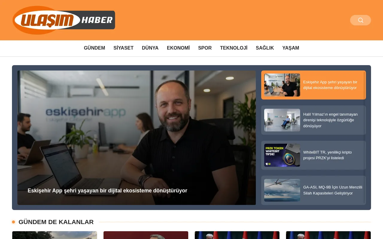 ulasimhaberi.com web sitesi ekran görüntüsü - Haber - DA 27