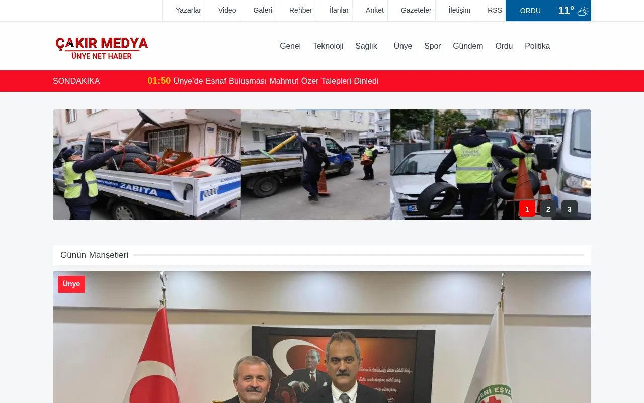 unyenethaber.com web sitesi ekran görüntüsü - Haber