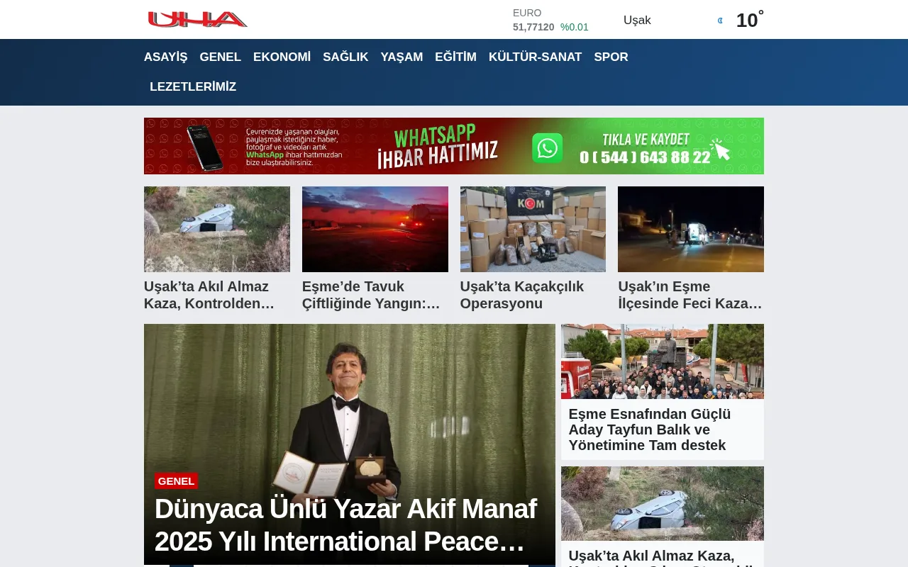 usakhaberajansi.com web sitesi ekran görüntüsü - DA 28