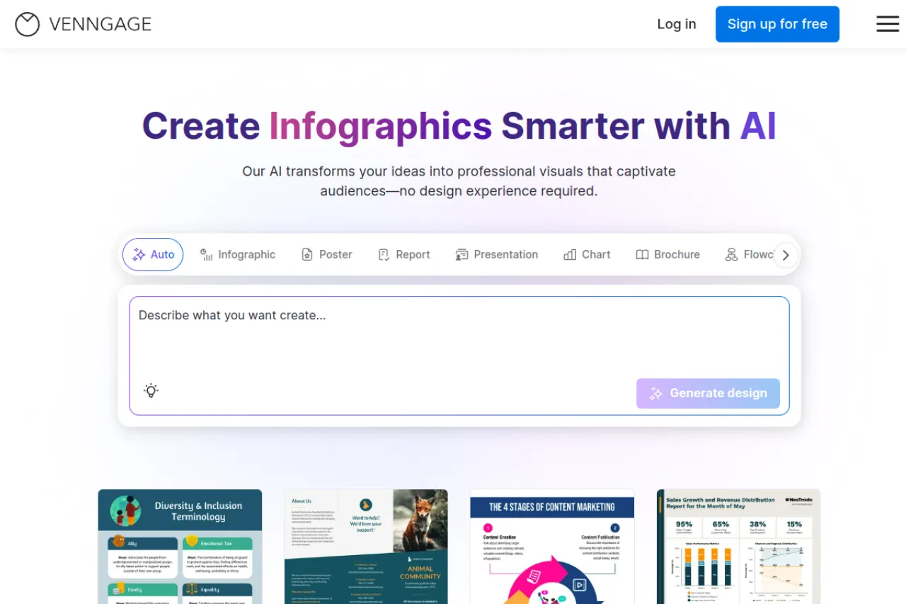 venngage.com web sitesi ekran görüntüsü - Teknoloji - DA 77