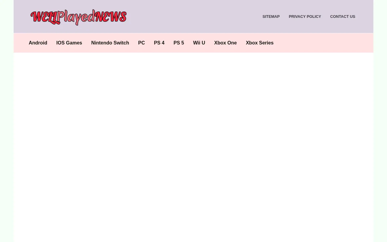 wellplayednews.com web sitesi ekran görüntüsü - Haber