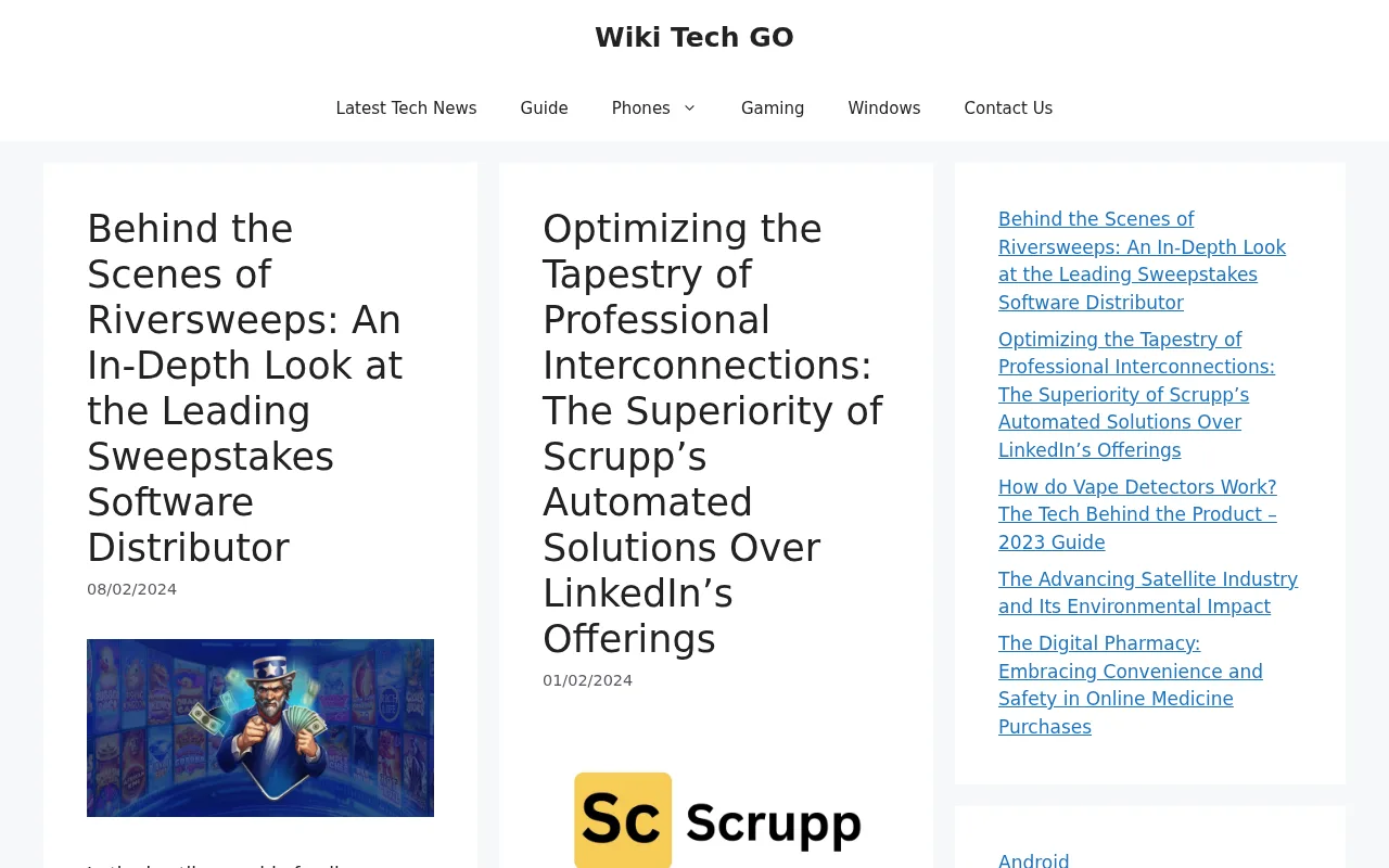 wikitechgo.com web sitesi ekran görüntüsü - Teknoloji