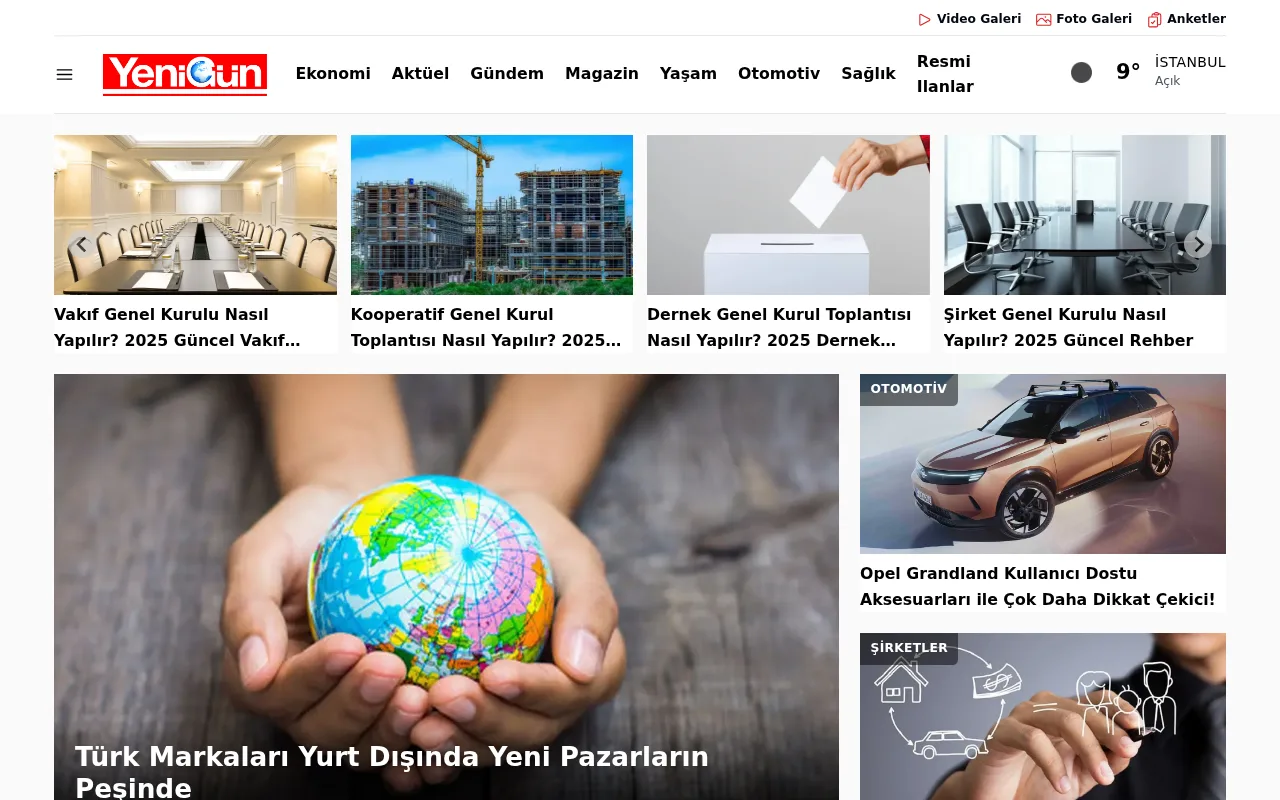 yenigungazetesi.net web sitesi ekran görüntüsü - Haber - DA 27