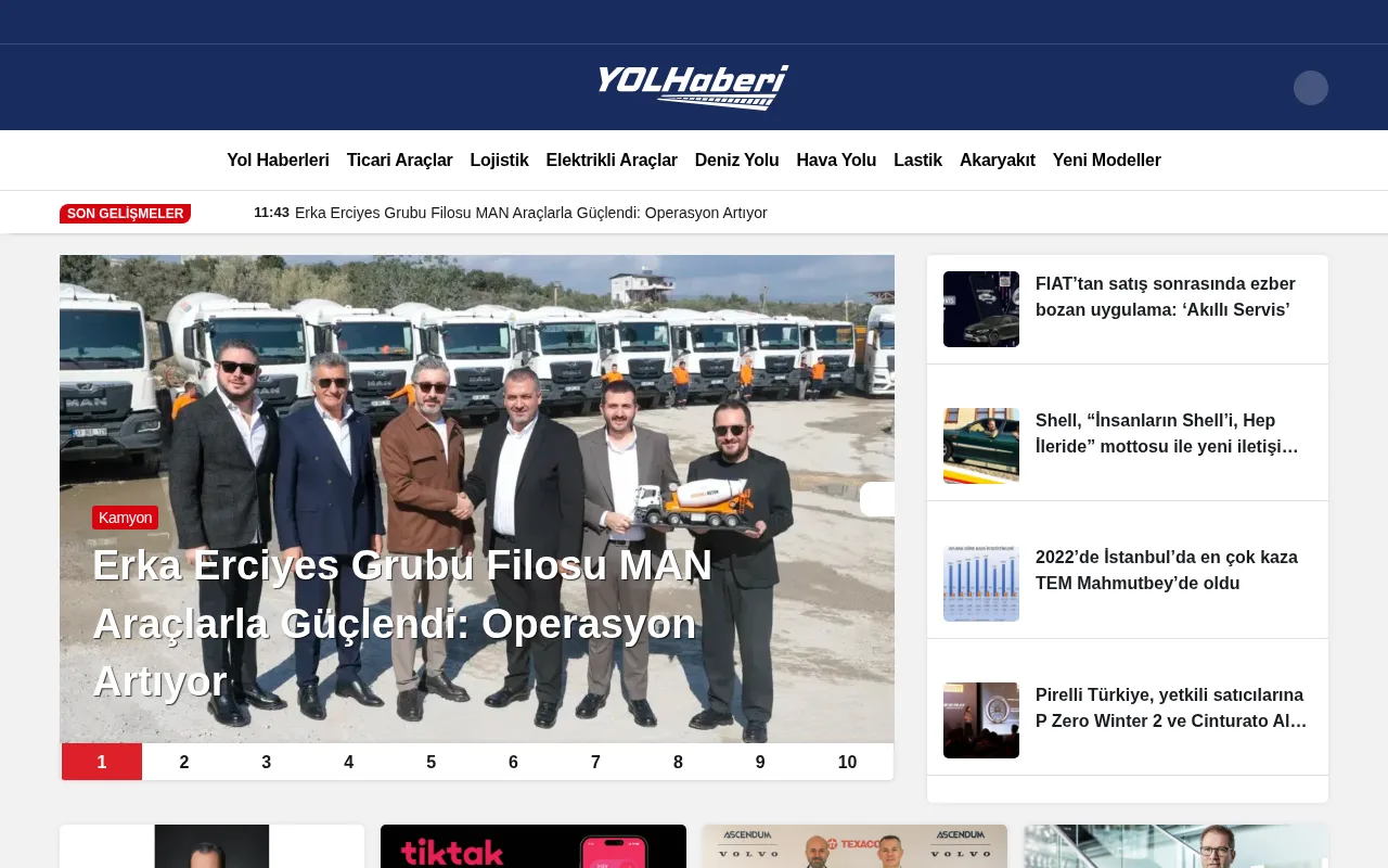 yolhaberi.com web sitesi ekran görüntüsü - Haber