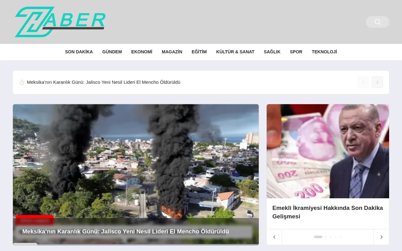 zirvehaber.com web sitesi ekran görüntüsü - Haber - DA 29